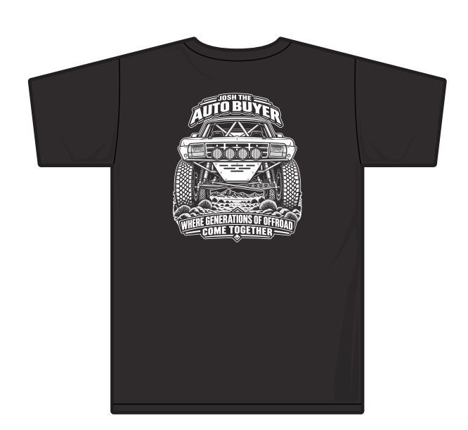Back — Generations of Offroad T-shirt with Josh the Auto Buyer truck graphic